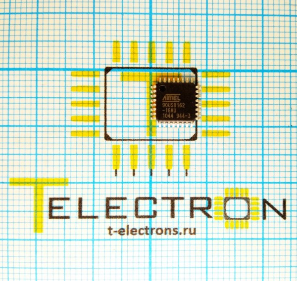 Микроконтроллер AT90USB162-16AU 