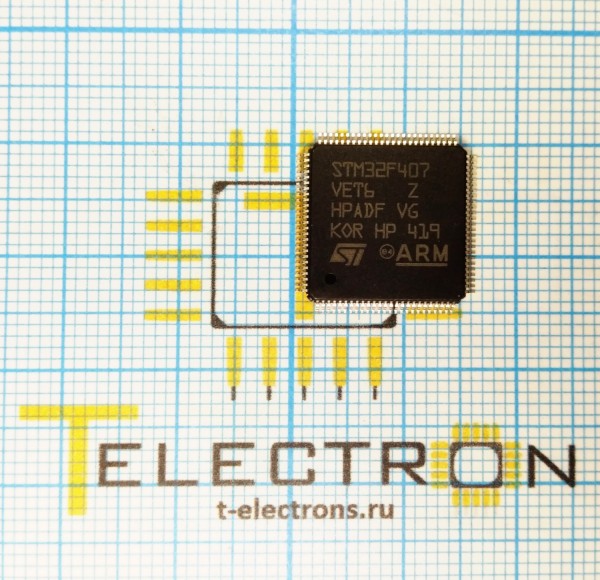  Микросхема STM32F407VET6 