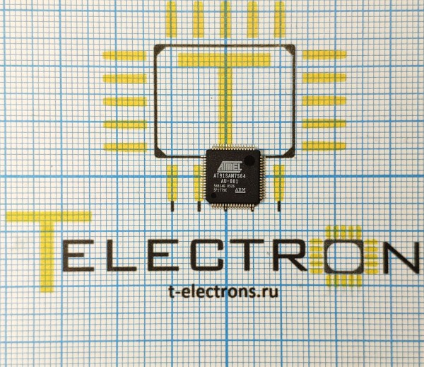 Микросхема AT91SAM7S64-AU-001 