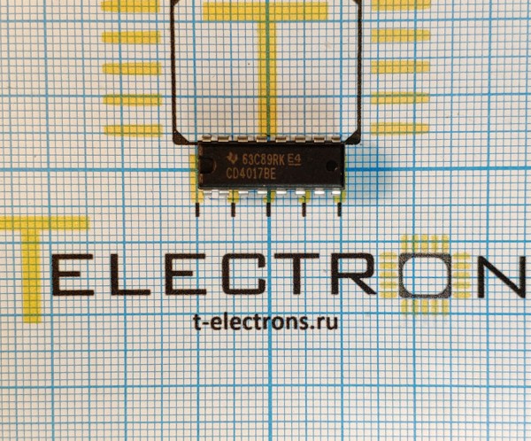  Микросхема CD4017BE 