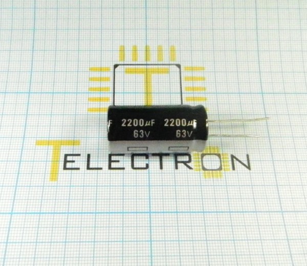  Конденсатор электролитический 2200 мкФ х 63 В, ECA1JHG222 