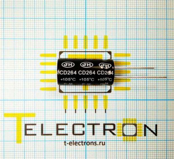  Конденсатор электролитический 47 мкФ x 250 В 