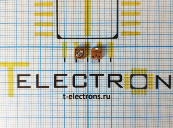  Конденсатор подстроечный 1.4 ... 3 пФ, 100 В, TZB4Z030AB10R00 