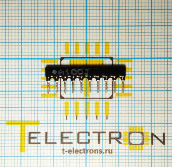  Резисторная сборка 10 Ом, 0.125 Вт, HP1-4-9M 10 Ом 