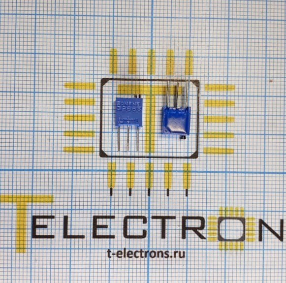  Резистор подстроечный 1 кОм, 10%, 0.25 Вт, 3296W-102 