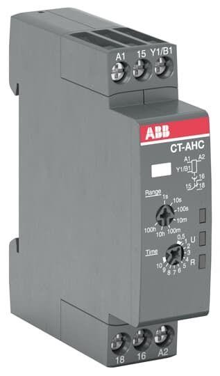  Реле времени CT-AHC.12 компактное (задержка при отключ.) 24-48B DC 24- 240B AC (7 диапазонов времени 005с...100ч) 1ПК ABB 1SVR508110R0000 