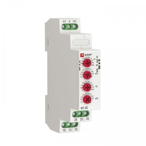  Реле времени RT-2C 12-240В (2 регулир. порога времени 2 исп. конт.) PROxima EKF rt-2c-12-240 