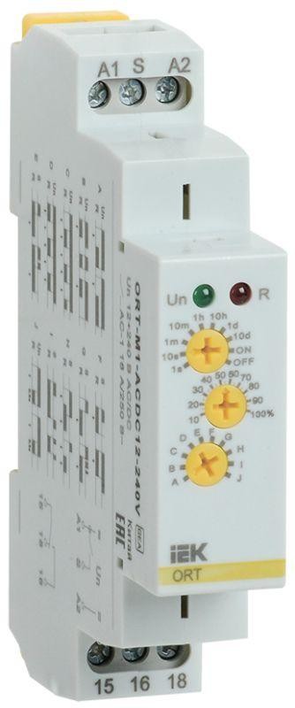  Реле времени ORT многофункциональное 1 конт. 12-240В AC/DC ИЭК ORT-M1-ACDC12-240V 