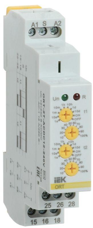  Реле времени ORT 2 конт. 2 уст. 12-240В AC/DC ИЭК ORT-2T-ACDC12-240V 