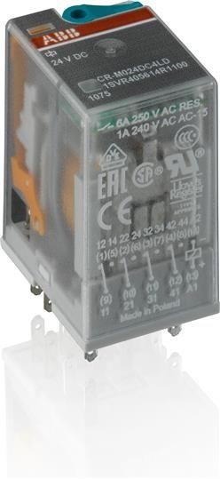  Реле CR-M024AC4 24B AC 4ПК (6А) ABB 1SVR405613R0000 
