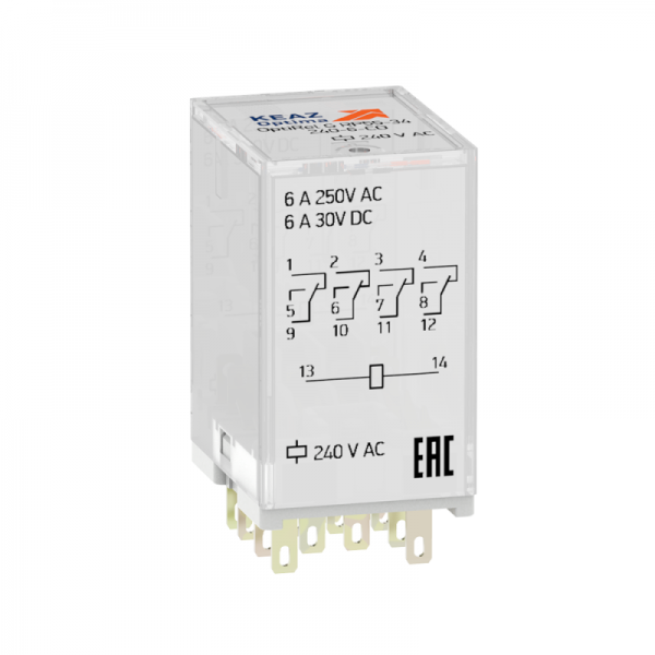  Реле промежуточное OptiRel G RP55-14-24D-6-CO-S КЭАЗ 282950 