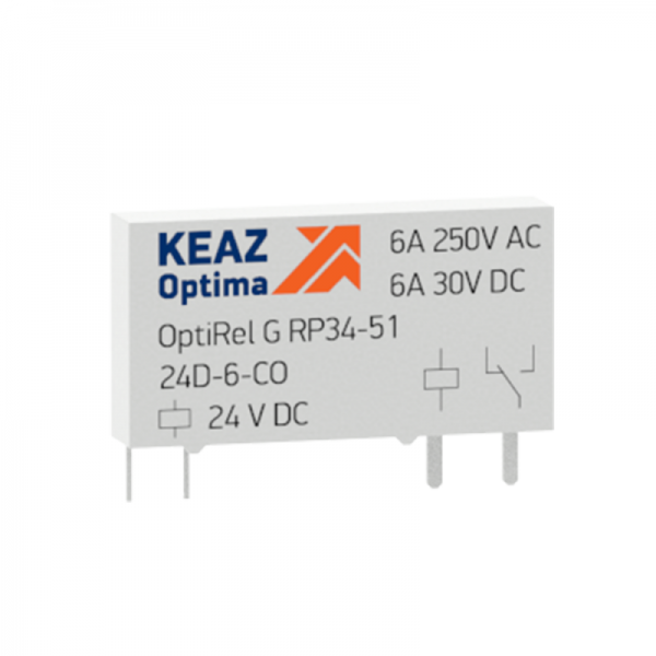  Реле промежуточное OptiRel G RP34-51-24D-6-CO КЭАЗ 281143 