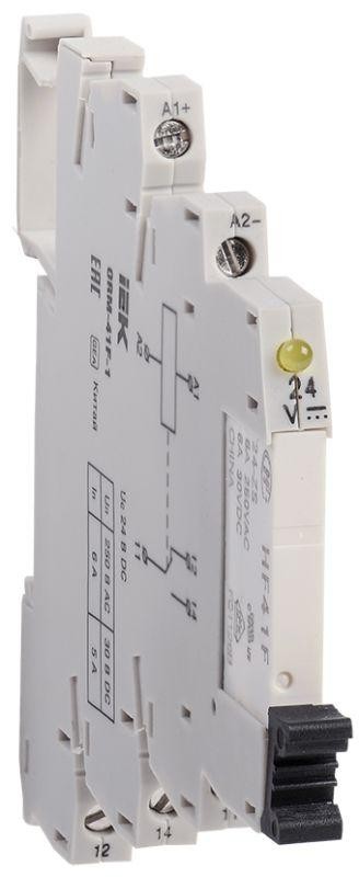  Реле интерфейсное ORM 1 1NO+1NC 24В DC ИЭК ORM-41F-1 