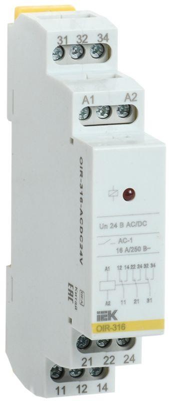  Реле промежуточное OIR 3 конт. (16А) 24В AC/DC ИЭК OIR-316-ACDC24V 