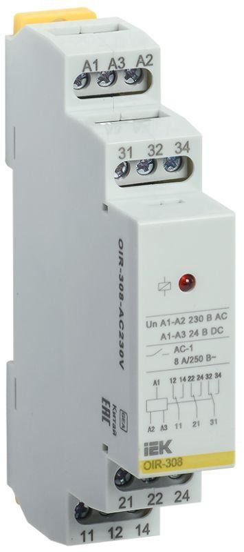  Реле промежуточное OIR 3 конт. (8А) 230В AC ИЭК OIR-308-AC230V 