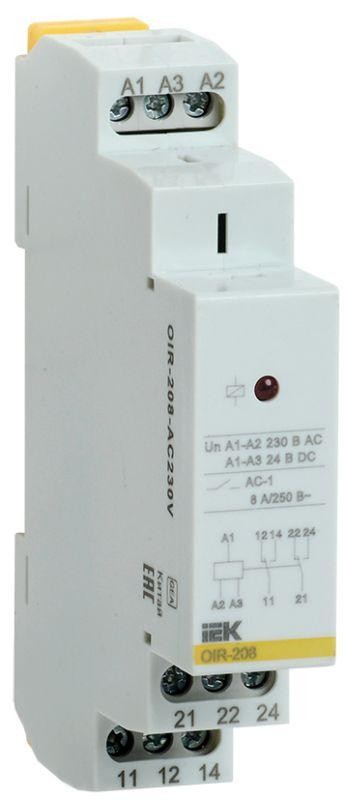  Реле промежуточное OIR 2 конт. (8А) 230В AC ИЭК OIR-208-AC230V 