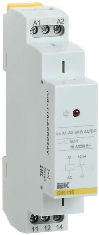  Реле промежуточное OIR 1 конт. (16А) 24В AC/DC ИЭК OIR-116-ACDC24V 