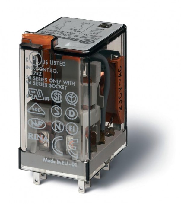  Реле миниатюрное 2CO 10А кат. 230В AC RTI FINDER 553282300000 