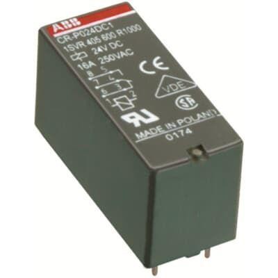  Реле CR-P024AC2G 24B AC 2ПК (8A) позолоченные контакты ABB 1SVR405606R0000 