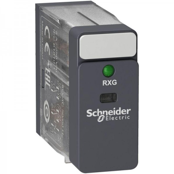  Реле промежуточное 5А 2СО~230В LED SchE RXG23P7 