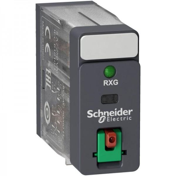  Реле промежуточное 5А 2СО~220В кнопка+LED SchE RXG22M7 