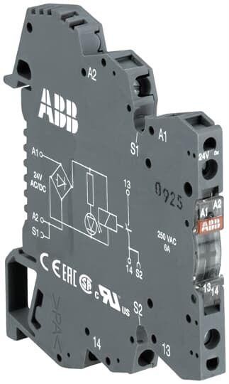  Реле RB121A; 1 переключающий контакт; 1мА-6А; катушка 230VAC/DC винт. зажимы ABB 1SNA645008R1200 