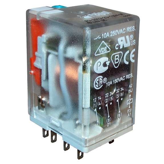  Реле промежуточное Relpol R3N-2013-23-1024-WTLD 10А 3CO 24В пост. мех.инд. тест- кнопка светодиод выпрям. диод Реле и Автоматика A8130-860405 