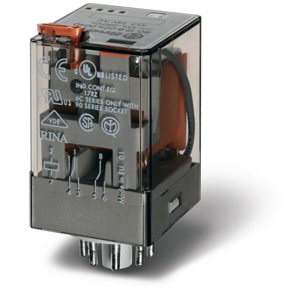  Реле универсальное 2CO 10А 24В AC FINDER 601280240040 