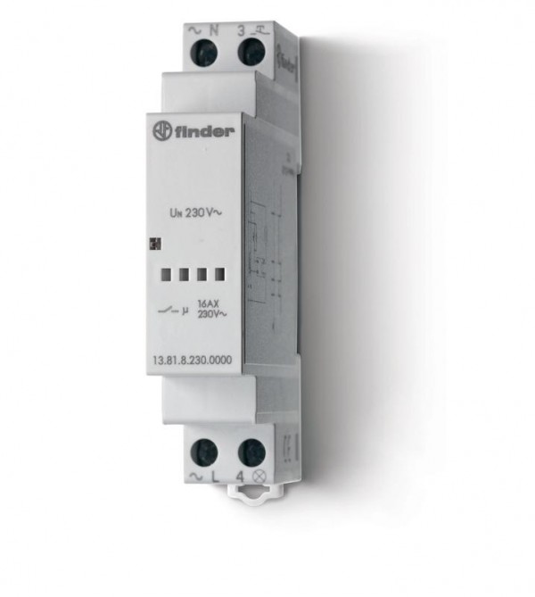  Реле модульное электронное 1NO 16А 230В AC 17.5мм IP20 FINDER 138182300000PAS 