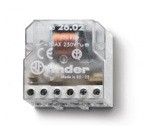  Реле шаговое электромеханич. 2NO 10А 2 состояния AgNi 24В AC монтаж в коробке IP20 FINDER 260280240000 