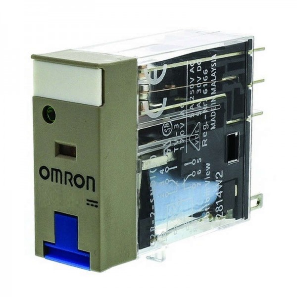  Реле G2R2SNIDC48SBYOMB 2п светодиод. индикатор и тест. кнопка 48В DC 5А Omron 125381 