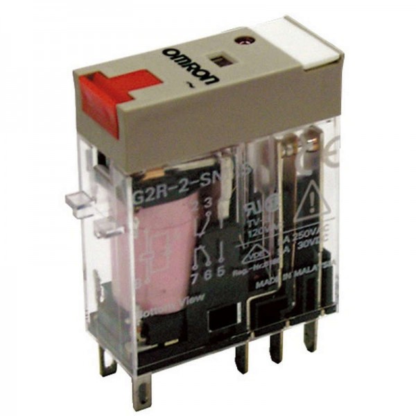  Реле G2R2SNI230ACSNEW 2п светодиод. индикатор и тест. кнопка 230В AC 5А Omron 125383 