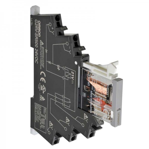  Реле G2RVSR500ACDC48BYOMB 6мм клеммы Push-in Plus 48В AC/DC 6А черн. Omron 678030 