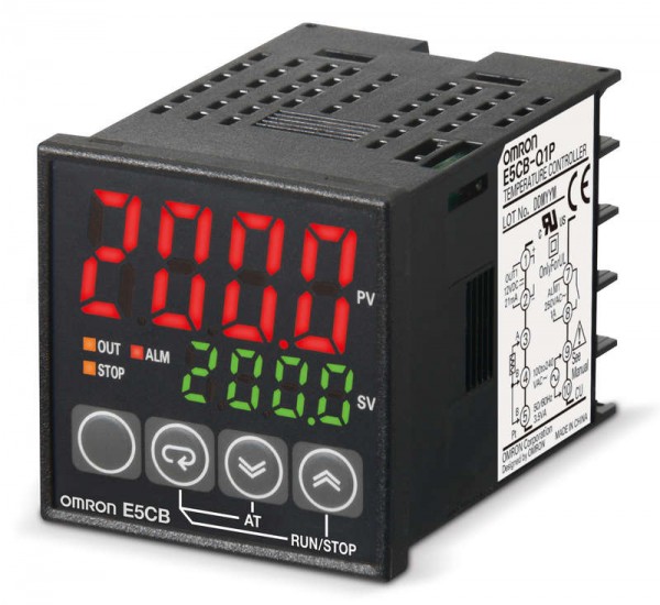  Регулятор температуры цифровой E5CBR1PAC100240 релейн. выход (250В AC 3А) вход для платин. термометра сопротивл. Pt100 выход сигнализации (250В AC 1А) 100..240В AC 48х48мм Omron 352124 