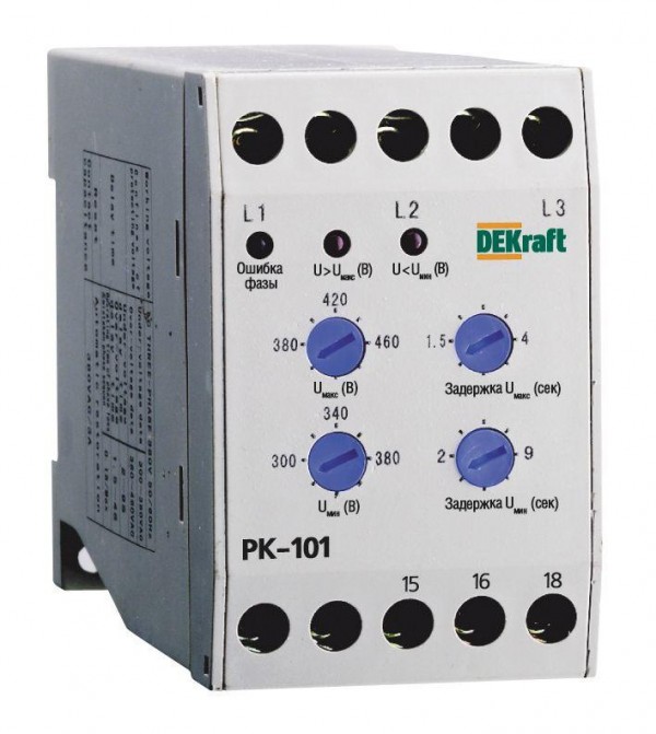  Реле контроля фаз 380В тип01 серии РК-101 SchE 23300DEK 