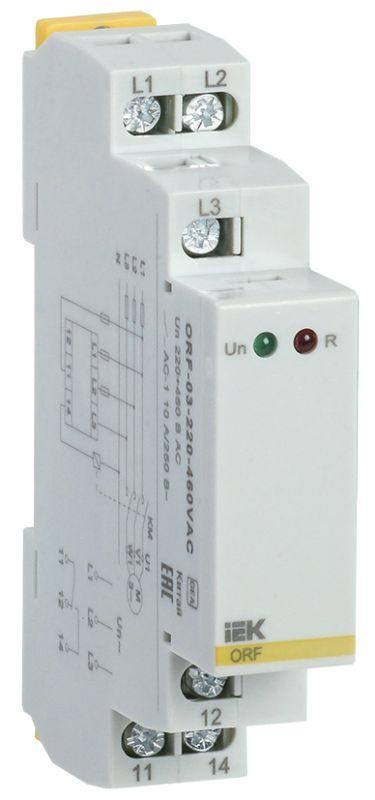  Реле фаз ORF 03 3ф 220-460В AC ИЭК ORF-03-220-460VAC 