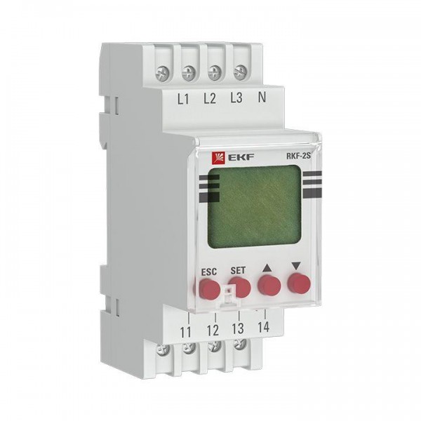  Реле контроля фаз с LCD дисплеем RKF-2S (с нейтралью) EKF rkf-2s 