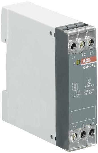  Реле контроля чередования фаз CM-PFE.2 (контроль обрыва фазы L1-L2-L3 200-500В) 1ПК ABB 1SVR550826R9100 