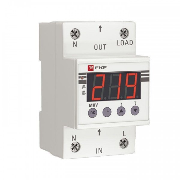  Реле напряжения с дисплеем MRV 63А PROxima EKF MRV-63A 
