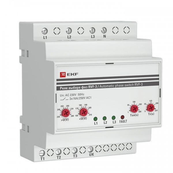  Реле выбора фаз РВФ-3 PROxima EKF RVF-3 