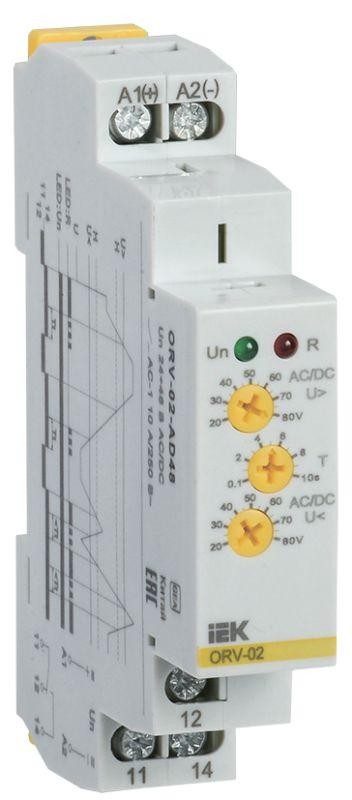  Реле повышения напряжения ORV 1ф 24-48В AC/DC ИЭК ORV-02-AD48 