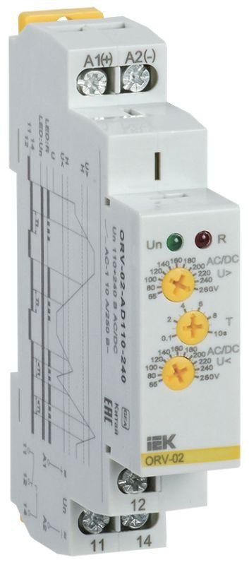  Реле повышения напряжения ORV 1ф 110-240В AC/DC ИЭК ORV-02-AD110-240 