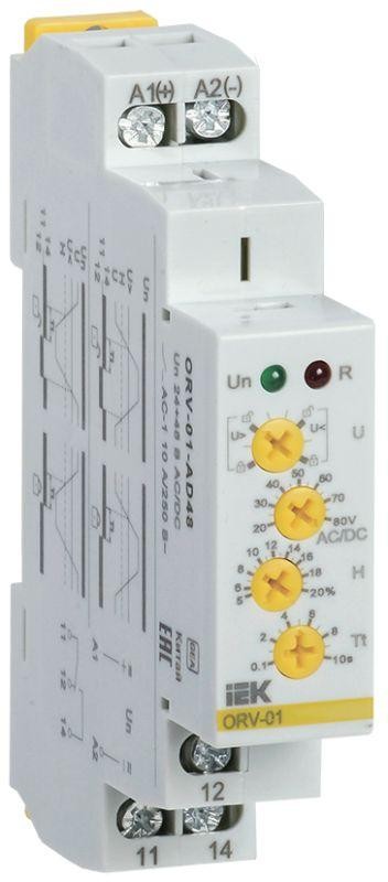 Реле напряжения ORV 1ф 24-48В AC/DC ИЭК ORV-01-AD48 