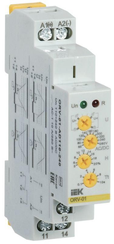  Реле напряжения ORV 1ф 110-240В AC/DC ИЭК ORV-01-AD110-240 