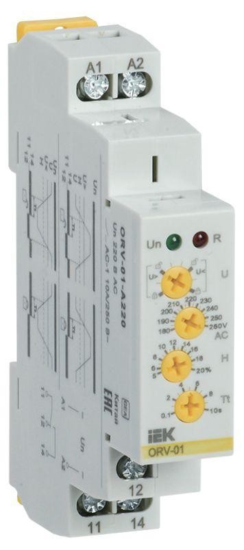  Реле напряжения ORV 1ф 220В AC ИЭК ORV-01-A220 