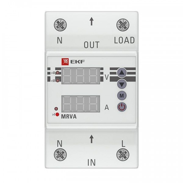  Реле напряжения и тока с дисплеем MRVA 25А PROxima EKF MRVA-25A 