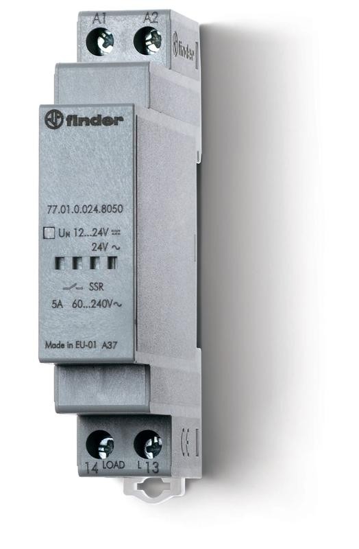  Реле модульное твердотельное выход 7А 125В DC 6...24В DC 17.5мм IP20 FINDER 770190249125 