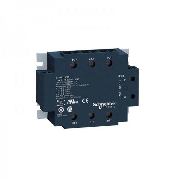  Реле твердотельное 3 фазы 50А 530В 120В SchE SSP3A250F7 