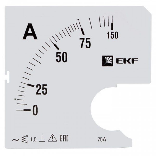  Шкала сменная для A961 75/5А-1.5 PROxima EKF s-a961-75 
