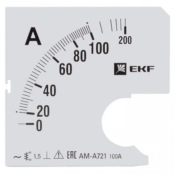  Шкала сменная для A721 100/5А-1.5 PROxima EKF s-a721-100 